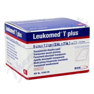 Leukomed T Plus film.náplast s polšt.5x7.2cm 5ks