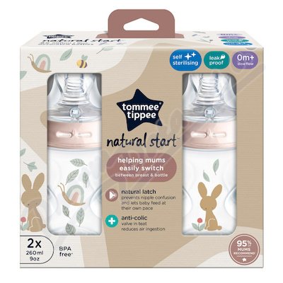 Tommee Tippee Natural Start koj.lah.0m+ 260ml 2ks