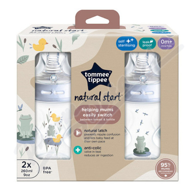 Tommee Tippee Nat.Star.koj.lahev Žabička 260ml 2ks