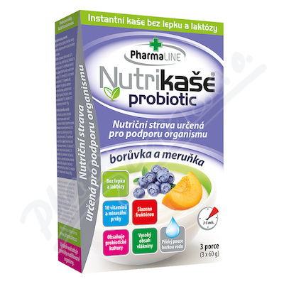 Nutrikaše probiotic meruňka a borůvka 3x60g