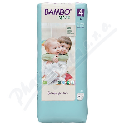 Bambo Nature 4 děts.plenkové kalhotky 7-14kg 48ks