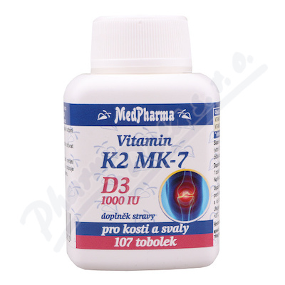 MedPharma Vitamin K2 MK-7+D3 1000 IU tob.107