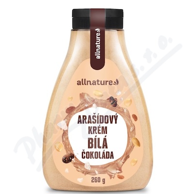 Allnature Arašídový krém bílá čokoláda 260g