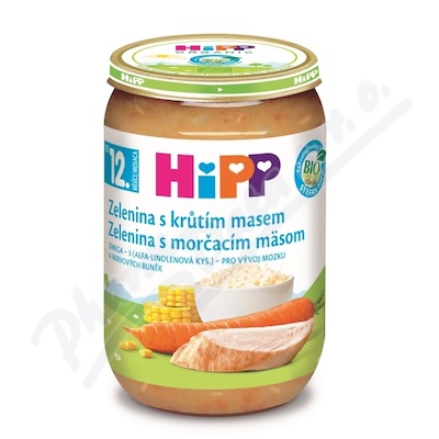 HiPP Zelenina s krůtím masem BIO 12m 220g