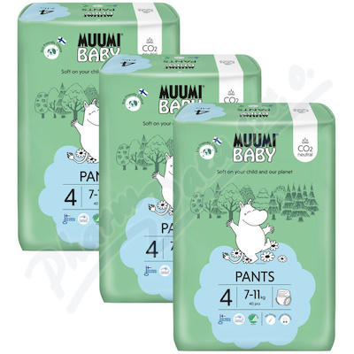 Muumi Baby Pants 4 Maxi 7-11kg eko plenky 3x40ks