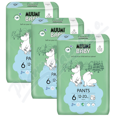 Muumi Baby Pants 6 Junior 12-20kg eko plen.3x36kg