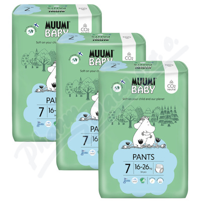 Muumi Baby Pants 7 XL 16-26kg eko plenky 3x34ks