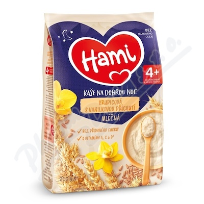 Hami Ml.kaše na dobrou noc krupic.vanilka 210g 4M+