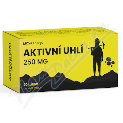 MOVit Aktivní uhlí 250mg tbl.20