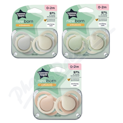 Tommee Tippee CTN Dudlík Newborn 0-2m mix bar. 2ks