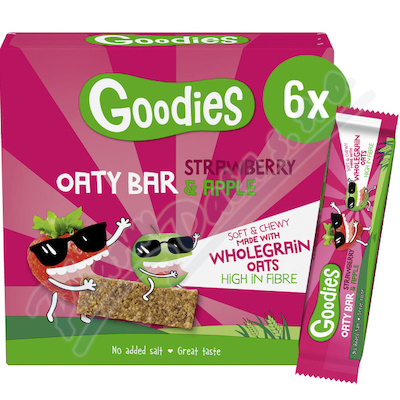 Goodies ovesné tyčinky jahody a jablko 138g 6x23g