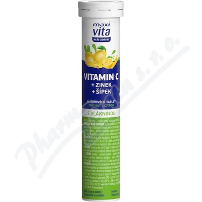 Maxi Vita Vitamin C+zinek+šípek citron tbl.eff.20