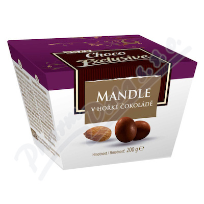 POEX Choco Exclusive Mandle v hořké čokoládě 200g