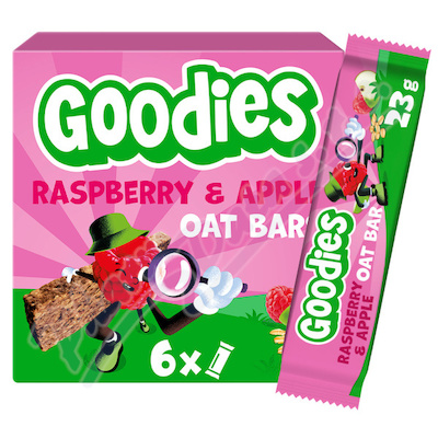 Goodies ovesná tyčinka malina a jablko 23g