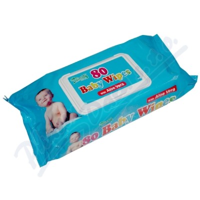 Ubrousky dětské hyg.Baby Wipes Aloe V.80ks s distr