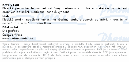 Cosmos náplast Klasická textilní 1mx8cm