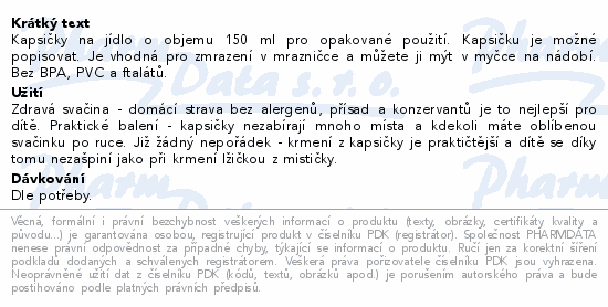 Petite&Mars Kapsička na jídlo Papoo Slon 6x150ml