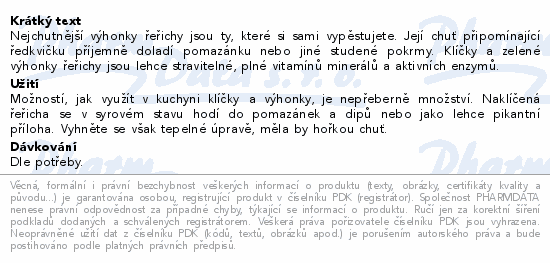 Řeřicha semínka na klíčení BIO 200g Wolfberry