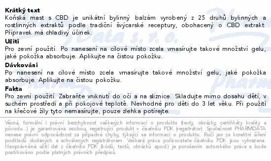 Herbamedicus Koňská mast s CBD chladivá 200ml