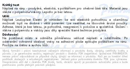 Leukoplast Elastic náplast pružná 2 vel. 20ks