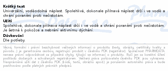 Hansaplast Universal náplast voděodolná 10ks