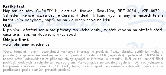 Náplast Curafix H elast.fixovací 5cmx10m 1ks