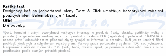 Tommee Tippee Twist&Click Koš na pleny modrý