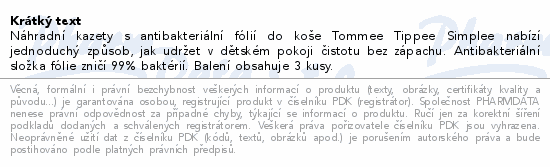 Tommee Tippee Simplee Náhradní kazety 3ks