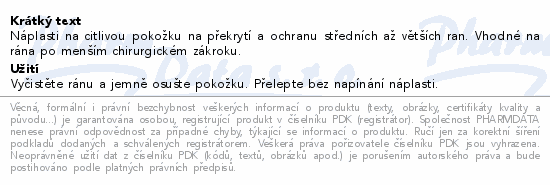 Hansaplast Sensitive náplast sterilní XXL 5ks