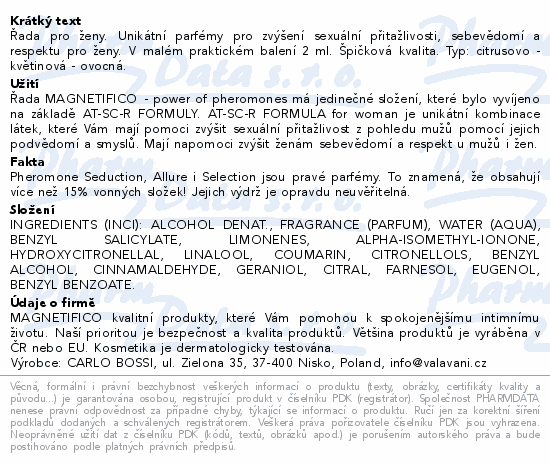 MAGNETIFICO Pheromone Selection pro ženy 2ml