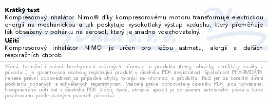 Nimo HNK-NBL-MN Kompresorový inhalátor