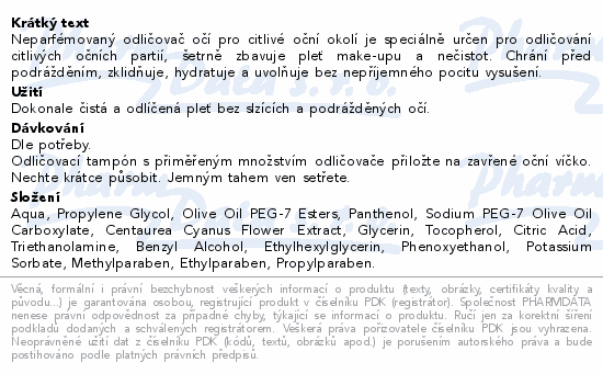 Dermacol Sensitive odličovač na citlivé oči 150ml