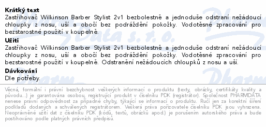 WILKINSON The Stylist 2v1 bat.pánský zastř.strojek