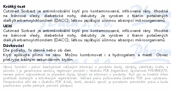 Cutimed Sorbact antimikrob.savá komprese 7x9cm 5ks