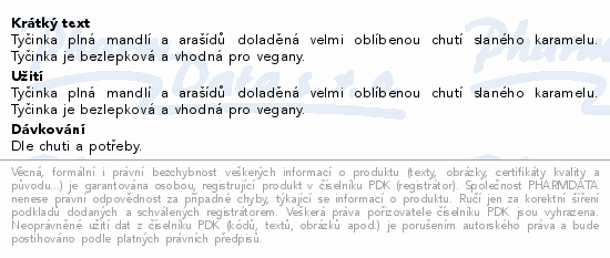 EMCO Tyčinka ořechy a slaný karamel 35g