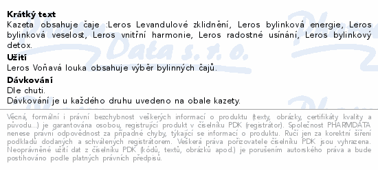 LEROS voňavá louka výběr bylinných čajů 6x5sáčků