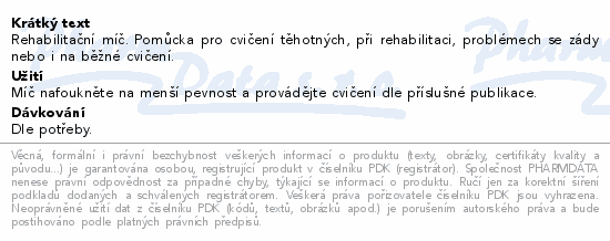 Míč rehabilitační Redondo průměr 26cm