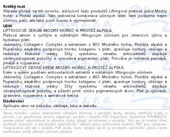 WELEDA Prém.lift.péče Modrý hořec a Protěž alp.set