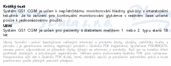 SIBIONICS GS1 CGM SENZOR KIT 14denní