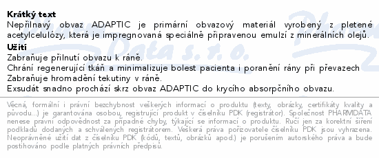 Adaptic 3M nepřilnavý obvaz 7.6x7.6cm 50ks