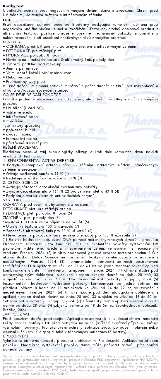 BIODERMA Photoderm Xdefense fluid SPF50+ 40ml