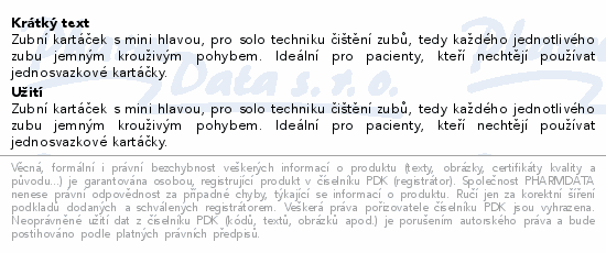 CiAssist Mini zubní kartáč.s mini hlavou mix barev