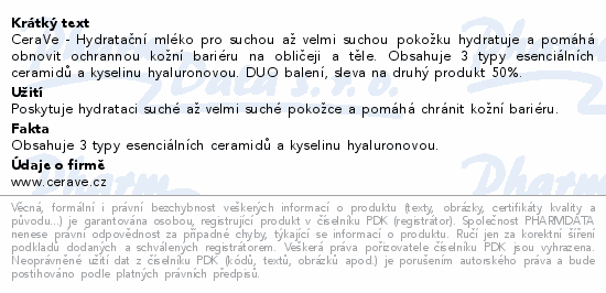 CeraVe Hydratační mléko DUO 2x473ml