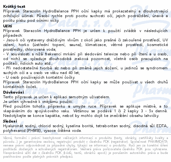 Starazolin HydroBalance PPH 2x5ml