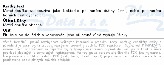 HERBEX Mateřídouška obecná čaj sypaný 50g