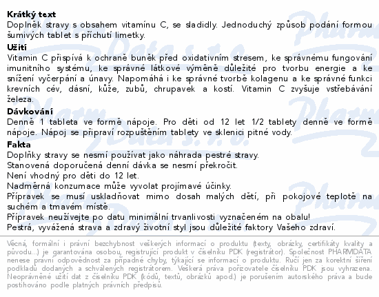 Vitamin C 1000 mg tbl.eff.20 Generica