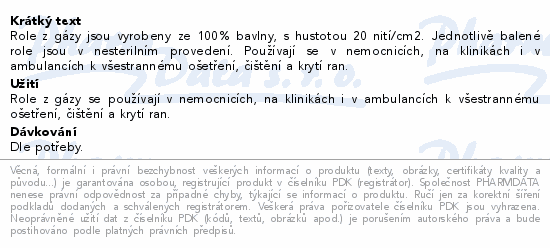 B-ROLL role z gázy 90cmx10m 20nití 1ks