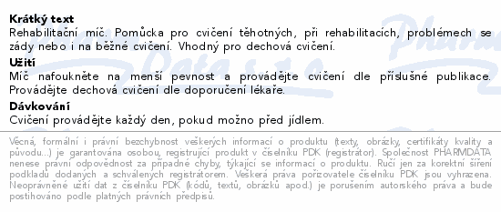 Míč rehabilitační OverBall průměr 23cm