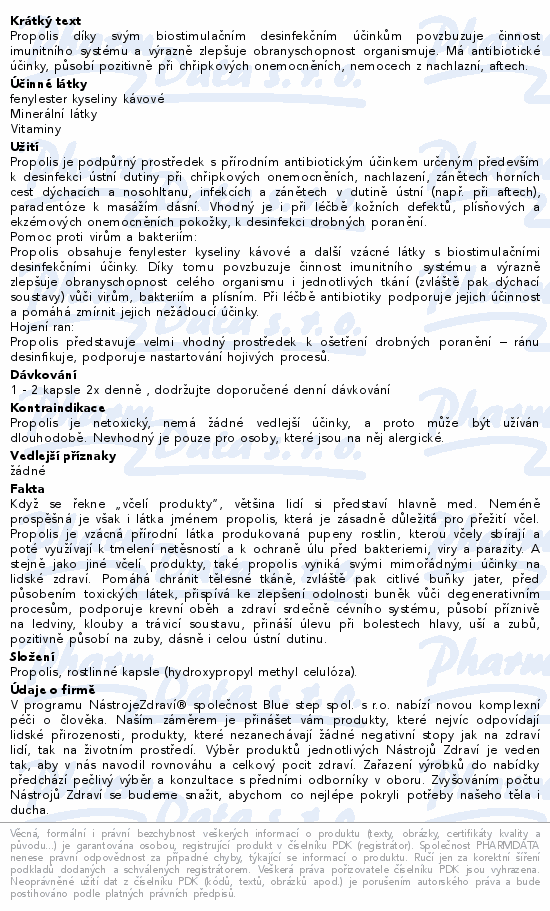 Nástroje Zdraví Propolis BIO cps.90