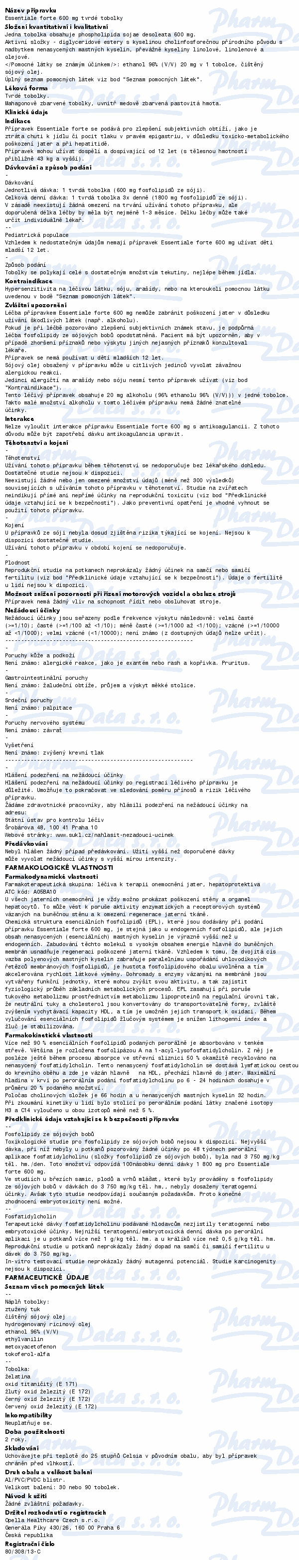 Essentiale Forte 600mg cps.dur.30